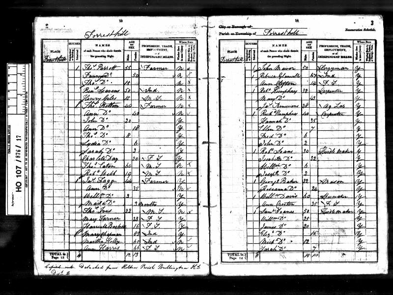 Davis (William) 1841 Census